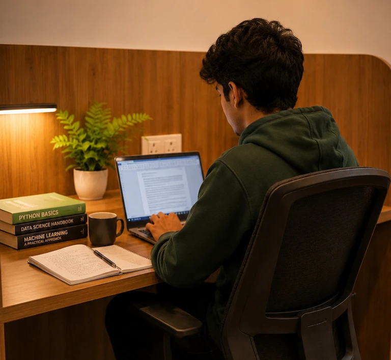Students studying at ECHO Study Space